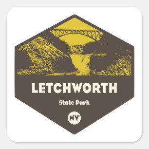 Letchworth State Park New York Square Sticker