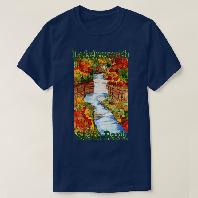 Letchworth State Park New York T-Shirt (Design Front)