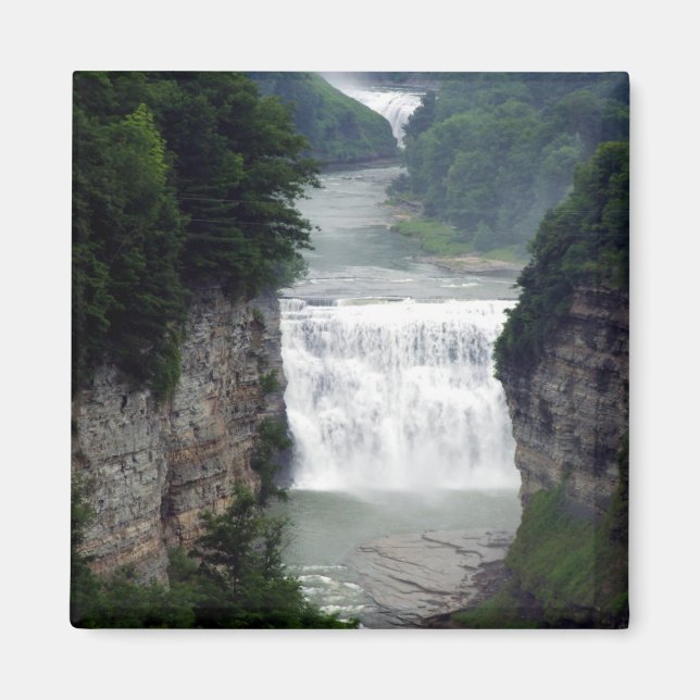 Letchworth State Park Upper and Middle Waterfalls Magnet (Front)