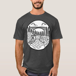 Letchworth State Park Upper Falls and Bridge T-Shirt