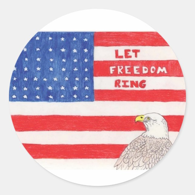 LetFreedomRing Classic Round Sticker (Front)