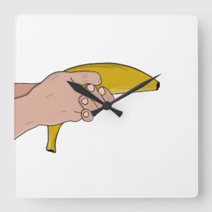 Lethal banana square wall clock