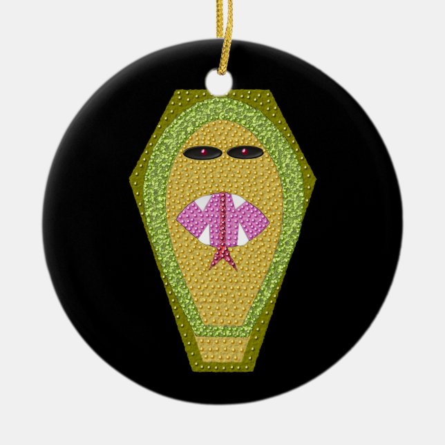 Lethal Egyptian Cobra Custom Birthday Ceramic Tree Decoration (Front)