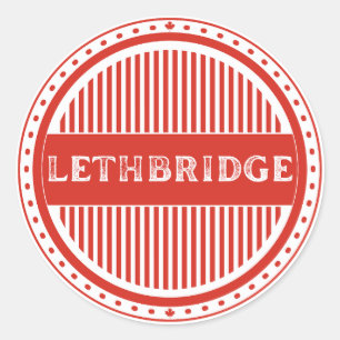 Lethbridge City Pride Emblem – Canadian Identity Classic Round Sticker