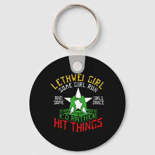 Lethwei Girl Burmese Boxing Women Myanmar Boxer Key Ring