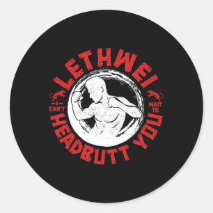 Lethwei Instructor Headbutt Burmese Boxing Myanmar Classic Round Sticker