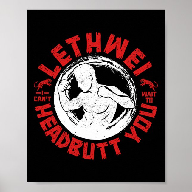 Lethwei Instructor Headbutt Burmese Boxing Myanmar Poster (Front)