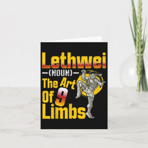 Lethwei (noun) The Art Of 9 Limbs Myanmar Burmese  Card