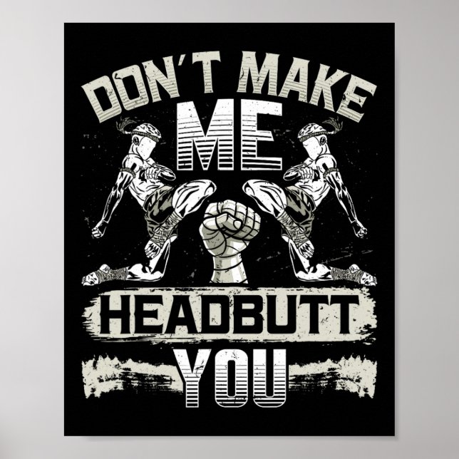 Lethwei Self Defence Headbutt Martial Arts Burmese Poster (Front)