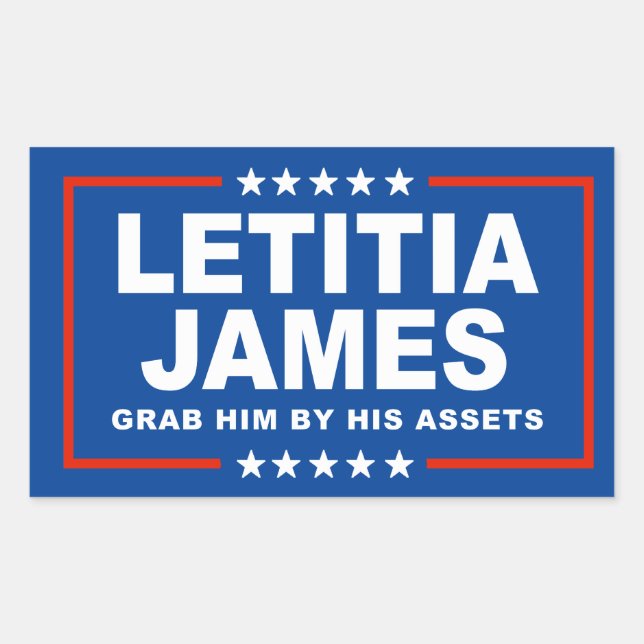 Letitia James - Grab him by his assets Rectangular Sticker (Front)