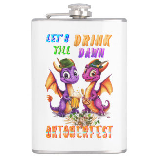 Let's Accessories Drink Till Dawn Oktoberfest Hip Flask