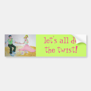 lets all do the twist swing dancers bumper sticker