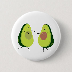LET'S AVOCUDDLE, AVOCADO DESIGN 6 CM ROUND BADGE