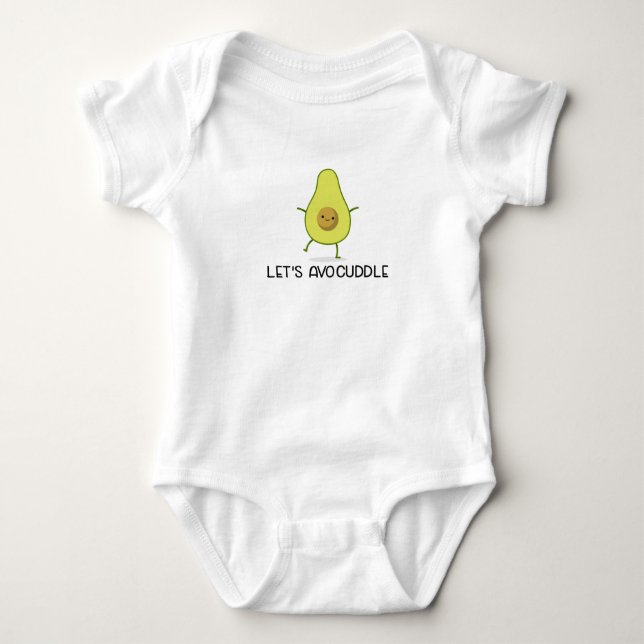 Let's avocuddle cute avocado baby bodysuit (Front)