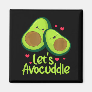 Lets Avocuddle Cute Avocado Couple Valentines Day  Magnet
