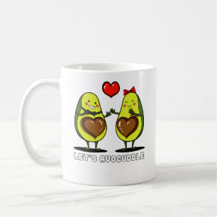 Let's Avocuddle Cute Avocado Vegan Joke Coffee Mug
