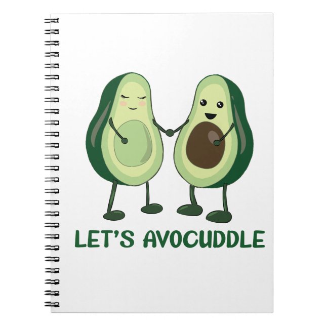 Let's Avocuddle - Funny Avocado Pun Notebook (Front)