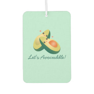 Let's Avocuddle Funny Cute Avocados Pun Humour Car Air Freshener