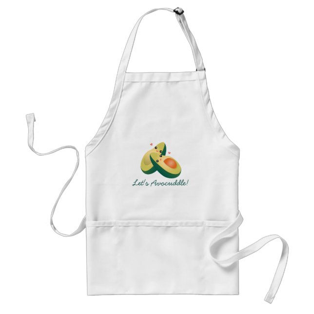 Let's Avocuddle Funny Cute Avocados Pun Humour Standard Apron (Front)