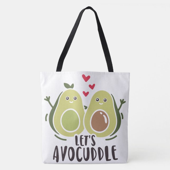 Lets Avocuddle/Snakeskin Tote Bag (Front)
