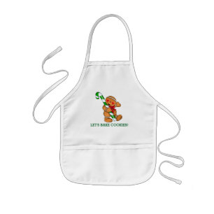 Let's Bake Cookies Gingerbread Man Kids Apron