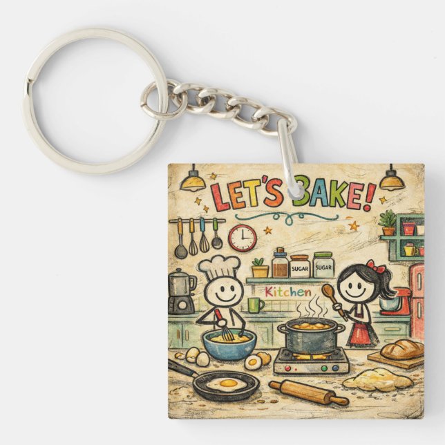 Let's Bake Keychain (Front)