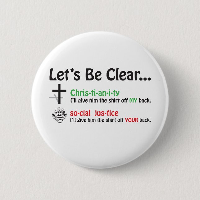 Let's Be Clear 6 Cm Round Badge (Front)