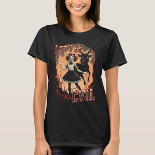 Let's Be Evil Goth Girl And Satanic Goat Dance In T-Shirt