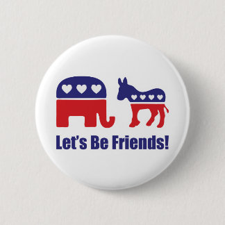 Let's Be Friends! 6 Cm Round Badge