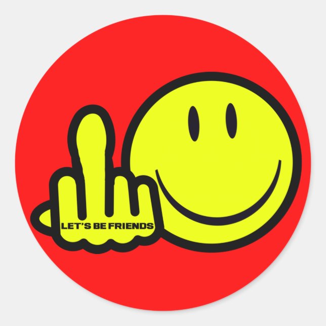 Let's Be Friends Classic Round Sticker (Front)
