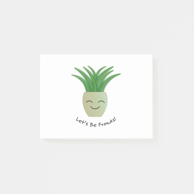 Let's Be Fronds Fern Post-it Notes (Front)