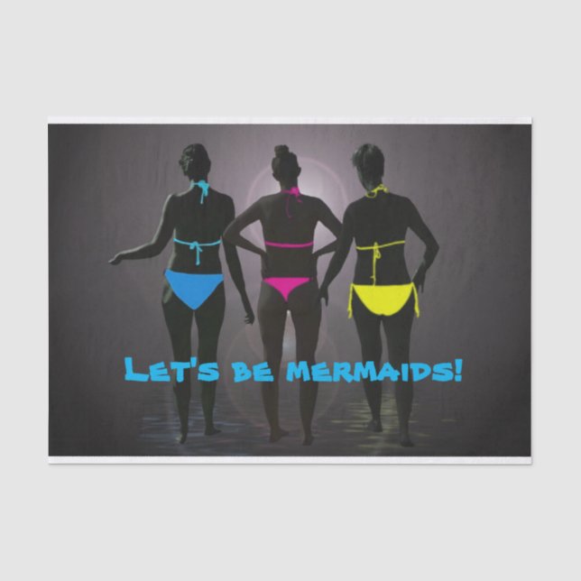 Let's be Mermaids Gift Tissue Paper (Front)