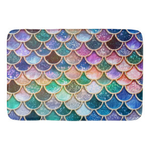 Let's be mermaids- Mermaid Glitter- Mermaid Scales Bath Mat