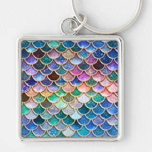 Let's be mermaids- Mermaid Glitter- Mermaid Scales Key Ring