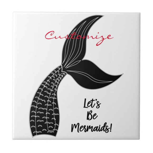 Let's Be Mermaids Thunder_Cove Ceramic Tile (Front)