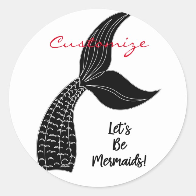 Let's Be Mermaids Thunder_Cove Classic Round Sticker (Front)