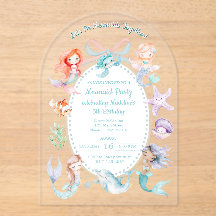 Let's Be Mermaids Together Mermaid Party Birthday