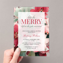 Let's Be Merry Christmas Bridal Shower