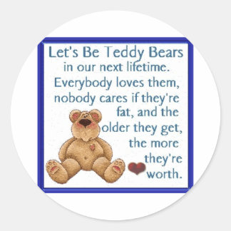Let's Be Teddy Bears Classic Round Sticker