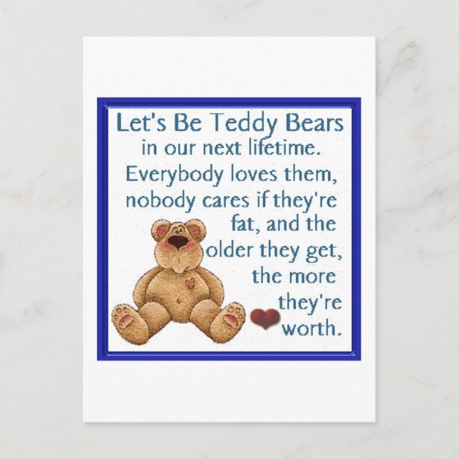 Let's Be Teddy Bears Postcard (Front)