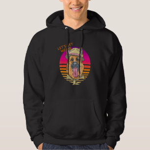 Let's Be Weird  German Shepherd With Fedora Hat Sc Hoodie