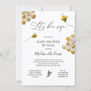 Let's Bee Safe Baby Shower by Mail Invitation