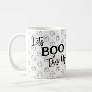 Let's Boo That Up Cute Flying Ghost Pattern Coffee Mug