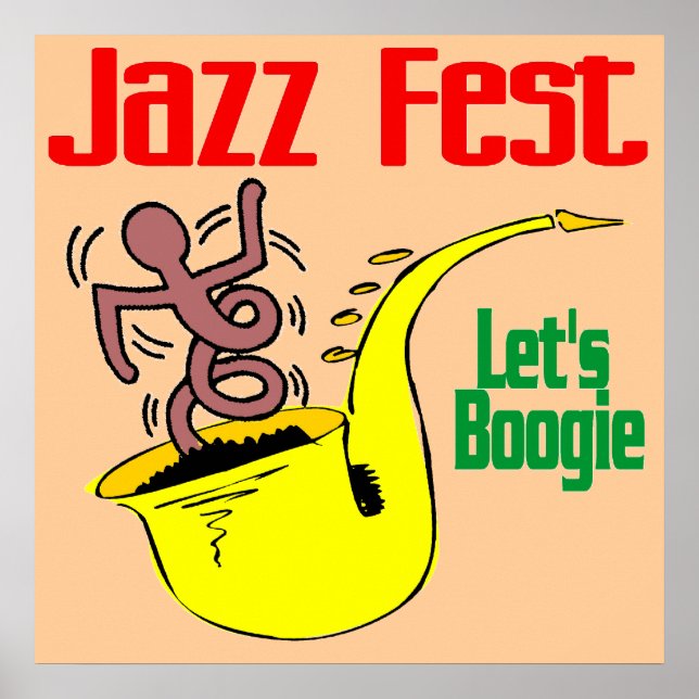 Let's Boogie At Jazz Fest Poster (Front)