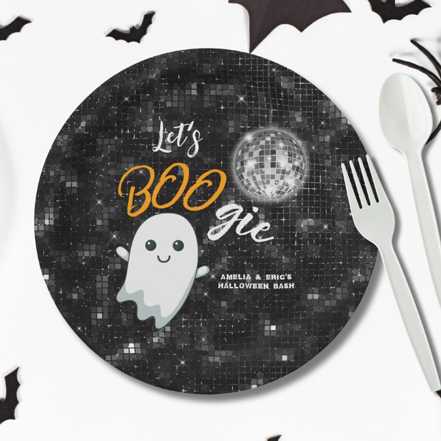 Let's BOOgie Disco Halloween Paper Plate (Creator Uploaded)