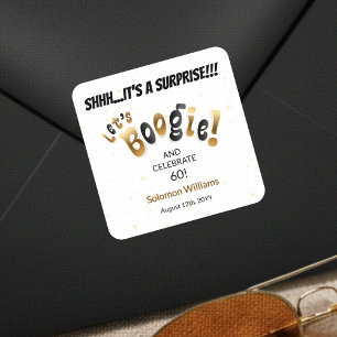 Let's Boogie Surprise 60th Birthday Envelope Seal