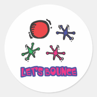 Lets Bounce Jacks Jax Classic Round Sticker