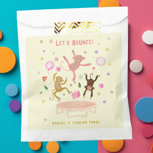 Let's bounce jumping monkeys kids birthday favour bag
