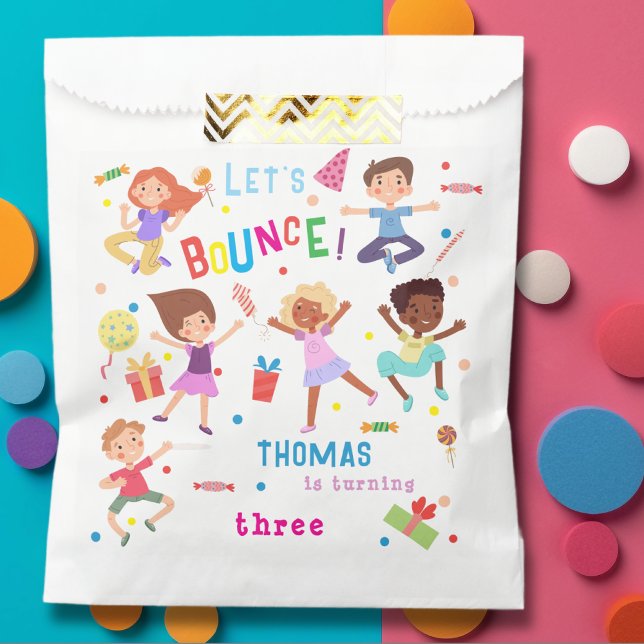 Let's bounce jumping park kids birthday favour bag (Creator Uploaded)