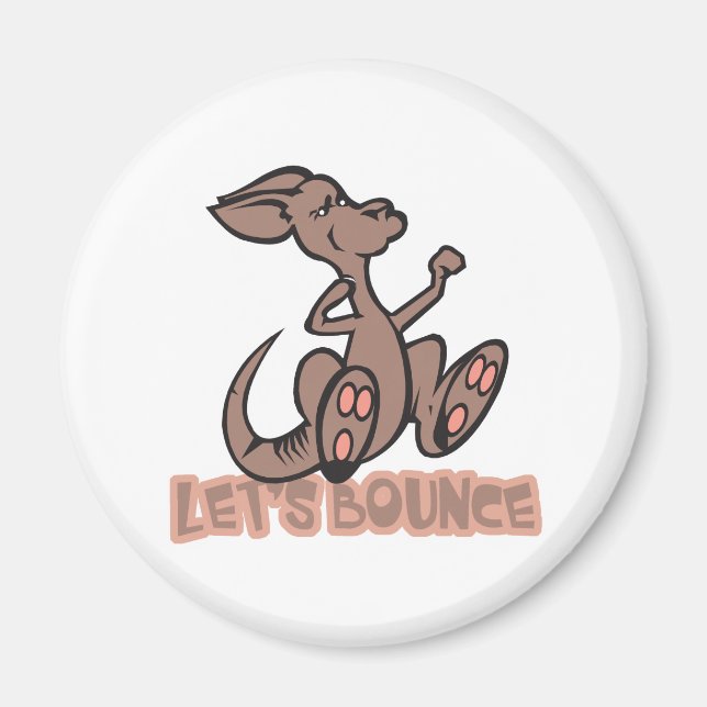 Lets Bounce Kangaroo Magnet (Front)